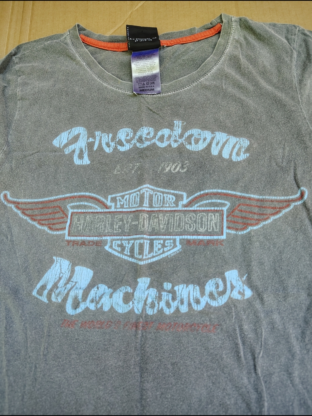 Harley-Davidson Women’s Freedom Machines Gray Graphic Tee - Picture 5 of 8